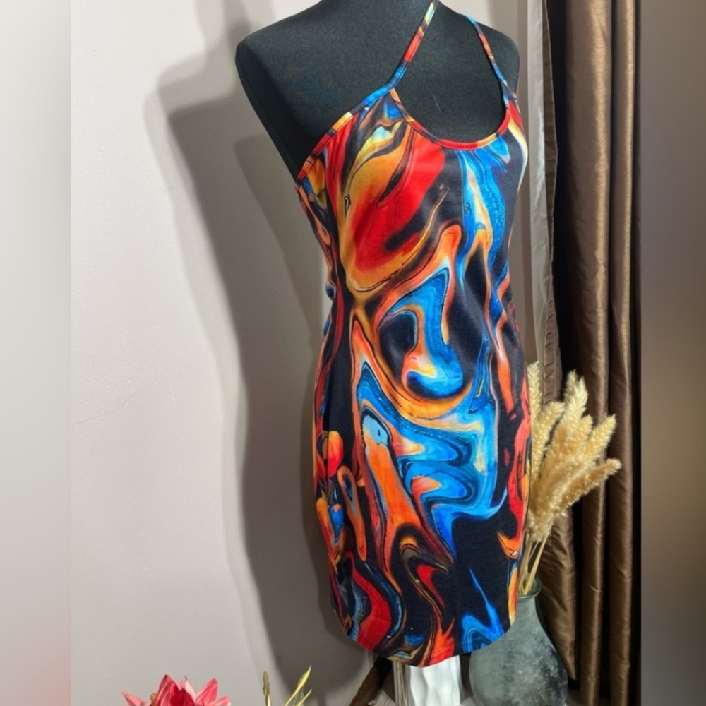 Shein multi colorful dress